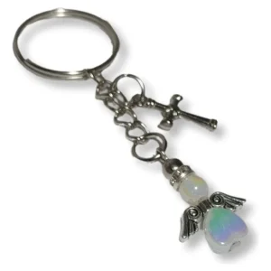 llavero angelitos blancos bautismo comunión x 10 unidades