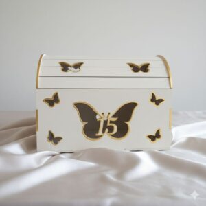 cofre de mariposas de fibrofacil para fiestas de 15 años (copia)